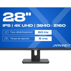 JAPANNEXT JN-IPS280UHD60F-C65W-HSP kompiuterio monitorius 71,1 cm (28") 3840 x 2160 pikseliai 4K Ultra HD LCD Juoda - Image 1