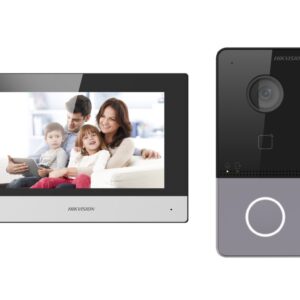 Hikvision DS-KIS603-P(C)/EU vaizdo telefonspynės sistema 2 MP 17,8 cm (7") Juoda, Pilka, Sidabras