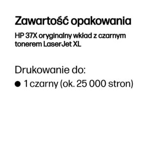 HP 37X High Yield Black Original LaserJet Toner Cartridge - Image 2