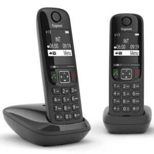 Gigaset AS690 Duo Analoginio ryšio / DECT telefonas Skambintojo ID Juoda - Image 2