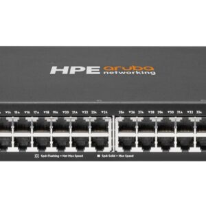 HPE Aruba Networking CX 6000 48G Class4 PoE 4SFP 370W Switch Valdomas L2 Gigabit Ethernet (10/100/1000) Maitinimas per Eternetą (PoE) 1U