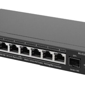 Ruijie Networks RG-ES209MG-P tinklo komutatorius Valdomas L2 2.5G Ethernet (100/1000/2500) Maitinimas per Eternetą (PoE) Juoda - Image 3