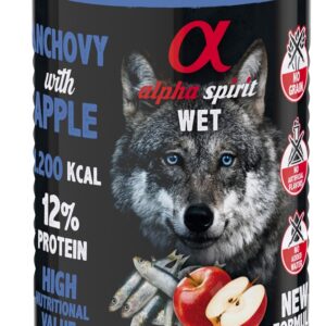 ALPHA SPIRIT WET Ančiuviai su obuoliu - drėgnas maistas šunims - 400g