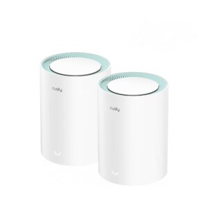 Cudy M1300 2-PACK tinklo „Wi-Fi“ sistema Dviguba juosta (2,4 GHz / 5 GHz) Wi-Fi 5 (802.11ac) Balta 1 Vidinis