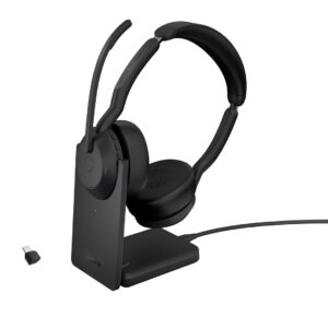 Jabra Evolve2 55 Laisvų rankų įranga Bevielis Su lankeliu Biuras / skambučių centras C tipo USB Bluetooth Juoda