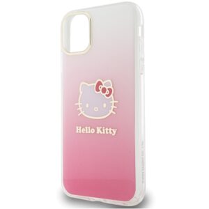 Hello Kitty HKHCN61HDGKEP Apple iPhone 11 / Xr 6.1" rožinės spalvos kietas dėklas IML Gradient Electrop Kitty Head - Image 6