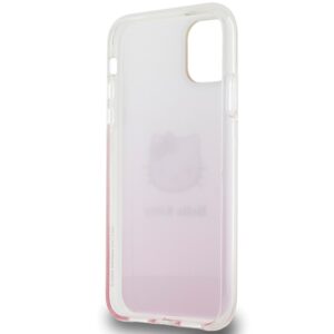 Hello Kitty HKHCN61HDGKEP Apple iPhone 11 / Xr 6.1" rožinės spalvos kietas dėklas IML Gradient Electrop Kitty Head - Image 7