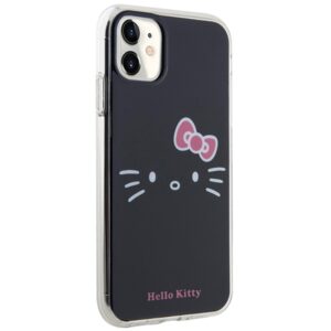 Hello Kitty HKHCN61HKHLK Apple iPhone 11 / Xr 6.1" juodos spalvos kietas dėklas IML Kitty Face - Image 4