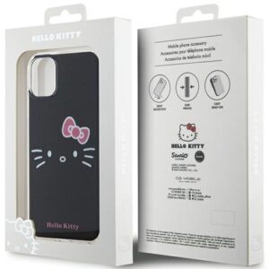 Hello Kitty HKHCN61HKHLK Apple iPhone 11 / Xr 6.1" juodos spalvos kietas dėklas IML Kitty Face - Image 8