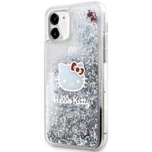 Hello Kitty HKHCN61LIKHET Apple iPhone 11 / Xr 6.1" silver kietas dėklas Liquid Glitter Charms Kitty Hea - Image 2