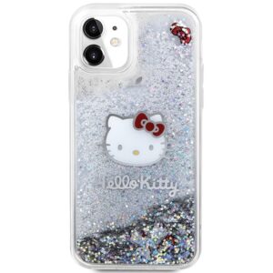 Hello Kitty HKHCN61LIKHET Apple iPhone 11 / Xr 6.1" silver kietas dėklas Liquid Glitter Charms Kitty Hea - Image 3