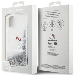 Hello Kitty HKHCN61LIKHET Apple iPhone 11 / Xr 6.1" silver kietas dėklas Liquid Glitter Charms Kitty Hea - Image 8