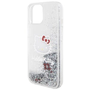 Hello Kitty HKHCP14SLIKHET Apple iPhone 14 /15 / 13 6.1" silver kietas dėklas Liquid Glitter Charms Kit - Image 6