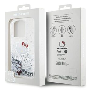 Hello Kitty HKHCP13XLIKHET Apple iPhone 13 Pro Max 6.7" silver kietas dėklas Liquid Glitter Charms Kitty - Image 8