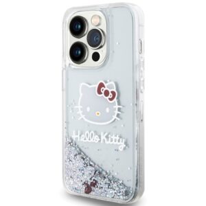 Hello Kitty HKHCP14XLIKHET Apple iPhone 14 Pro Max 6.7" silver kietas dėklas Liquid Glitter Charms Kitty - Image 2