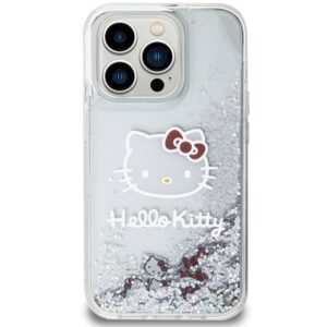 Hello Kitty HKHCP14XLIKHET Apple iPhone 14 Pro Max 6.7" silver kietas dėklas Liquid Glitter Charms Kitty - Image 3