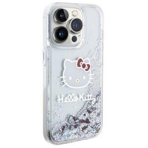 Hello Kitty HKHCP14XLIKHET Apple iPhone 14 Pro Max 6.7" silver kietas dėklas Liquid Glitter Charms Kitty - Image 4