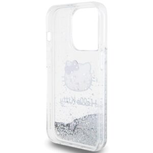 Hello Kitty HKHCP14XLIKHET Apple iPhone 14 Pro Max 6.7" silver kietas dėklas Liquid Glitter Charms Kitty - Image 7