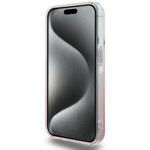 Hello Kitty HKHCP15LHDGKEP Apple iPhone 15 Pro 6.1" rožinės spalvos kietas dėklas IML Gradient Electrop Kitty Head - Image 5