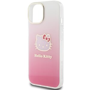 Hello Kitty HKHCP15SHDGKEP Apple iPhone 15 /14 / 13 6.1" rožinės spalvos kietas dėklas IML Gradient Electrop Kitty - Image 6