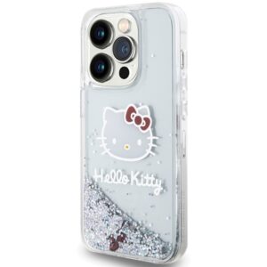 Hello Kitty HKHCP15LLIKHET Apple iPhone 15 Pro 6.1" silver kietas dėklas Liquid Glitter Charms Kitty Hea - Image 2