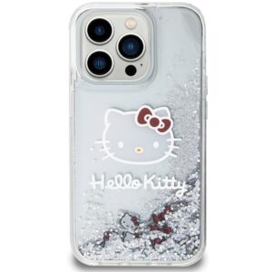 Hello Kitty HKHCP15LLIKHET Apple iPhone 15 Pro 6.1" silver kietas dėklas Liquid Glitter Charms Kitty Hea - Image 3