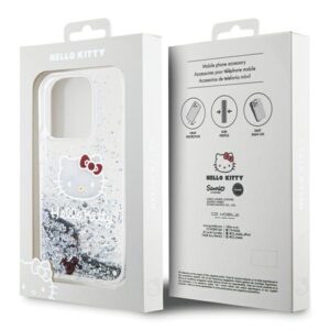 Hello Kitty HKHCP15LLIKHET Apple iPhone 15 Pro 6.1" silver kietas dėklas Liquid Glitter Charms Kitty Hea - Image 8