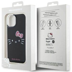 Hello Kitty HKHCP15SHKHLK Apple iPhone 15 /14 / 13 6.1" juodos spalvos kietas dėklas IML Kitty Face - Image 8