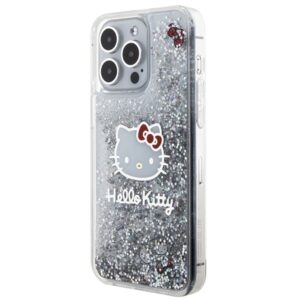 Hello Kitty HKHCP15XLIKHET Apple iPhone 15 Pro Max 6.7" silver kietas dėklas Liquid Glitter Charms Kitty - Image 2