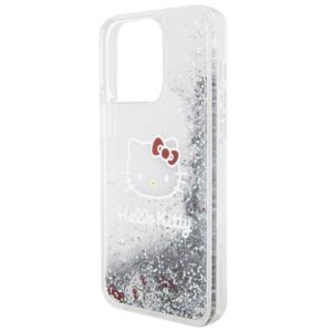 Hello Kitty HKHCP15XLIKHET Apple iPhone 15 Pro Max 6.7" silver kietas dėklas Liquid Glitter Charms Kitty - Image 5