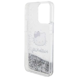 Hello Kitty HKHCP15XLIKHET Apple iPhone 15 Pro Max 6.7" silver kietas dėklas Liquid Glitter Charms Kitty - Image 6