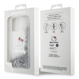 Hello Kitty HKHCP15XLIKHET Apple iPhone 15 Pro Max 6.7" silver kietas dėklas Liquid Glitter Charms Kitty - Image 8