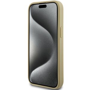 Hello Kitty HKHMP14SPGHCKD Apple iPhone 14 /15 / 13 6.1" gold kietas dėklas Leather Kitty Head MagSafe - Image 5