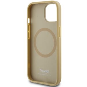 Hello Kitty HKHMP14SPGHCKD Apple iPhone 14 /15 / 13 6.1" gold kietas dėklas Leather Kitty Head MagSafe - Image 7