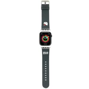 Hello Kitty apyrankė HKAWMPGKHK Apple Watch 38/40/41mm juodos spalvos apyrankė Kitty Head