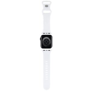 Hello Kitty apyrankė HKAWMSDIEZK Apple Watch 38/40/41mm juodos spalvos apyrankė Silicone Bows & Stripes - Image 2
