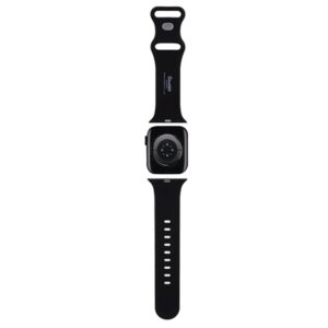 Hello Kitty apyrankė HKAWMSCHBLK Apple Watch 38/40/41mm juodos spalvos apyrankė Silicone Kitty Head - Image 2