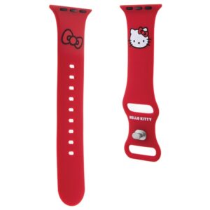Hello Kitty apyrankė HKAWMSCHBLR Apple Watch 38/40/41mm Red apyrankė Silicone Kitty Head - Image 3