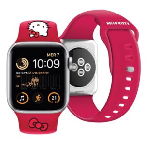 Hello Kitty apyrankė HKAWMSCHBLR Apple Watch 38/40/41mm Red apyrankė Silicone Kitty Head - Image 4