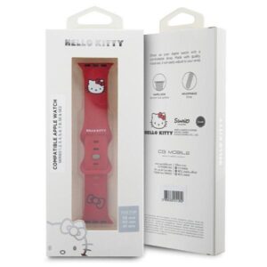Hello Kitty apyrankė HKAWMSCHBLR Apple Watch 38/40/41mm Red apyrankė Silicone Kitty Head - Image 5