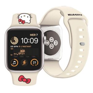 Hello Kitty apyrankė HKAWMSCHBLE Apple Watch 38/40/41mm Beige apyrankė Silicone Kitty Head - Image 4