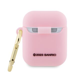 Hello Kitty HKA23DKHSP AirPods 1/2 Dėklas rožinės spalvos Silicone 3D Kitty Head - Image 2