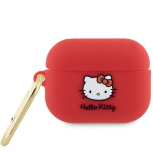 Hello Kitty HKAP23DKHSF AirPods Pro 2 (2022/2023) Dėklas Fuchsia Silicone 3D Kitty Head