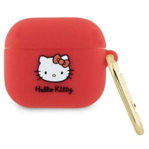 Hello Kitty HKA33DKHSF AirPods 3 Dėklas Fuchsia Silicone 3D Kitty Head - Image 1