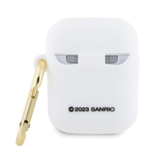 Hello Kitty HKA23DKHSH AirPods 1/2 Dėklas baltos spalvos Silicone 3D Kitty Head - Image 2