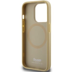 Hello Kitty HKHMP15LPGHCKD Apple iPhone 15 Pro 6.1" Gold kietas dėklas Leather Kitty Head MagSafe - Image 7