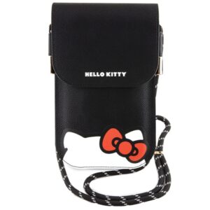 Hello Kitty HKOWBPSCKEK juodos spalvos Leather Handbag with Hiding Kitty Cord - Image 2