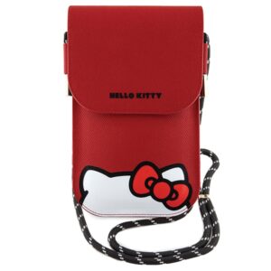 Hello Kitty HKOWBPSCKER Red Leather Handbag with Hiding Kitty Cord - Image 2