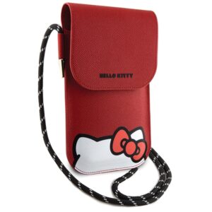 Hello Kitty HKOWBPSCKER Red Leather Handbag with Hiding Kitty Cord - Image 3