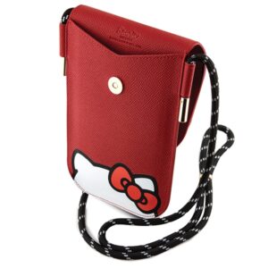 Hello Kitty HKOWBPSCKER Red Leather Handbag with Hiding Kitty Cord - Image 5